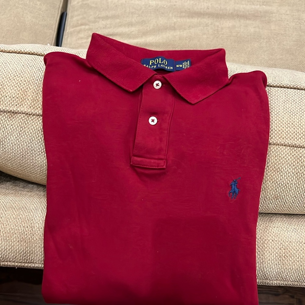 Long sleeve red polo, Ralph Lauren size, medium men’s shirt